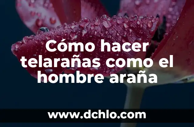 Cómo hacer que un hombre regrese sin rogarle 3 Cómo hacer telarañas como el hombre araña