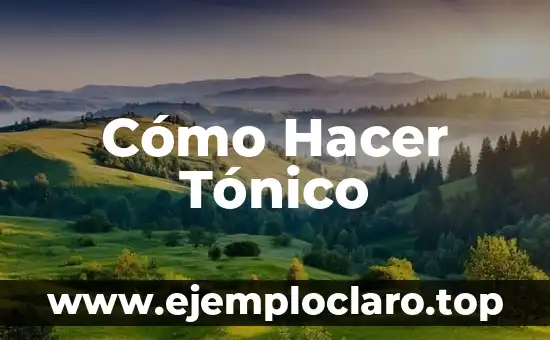 Cómo hacer hipnosis 3 Cómo Hacer Tónico
