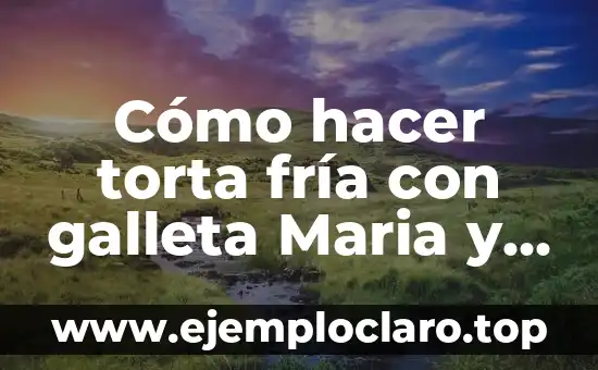 Cómo hacer torta fría con galleta Maria y pudin