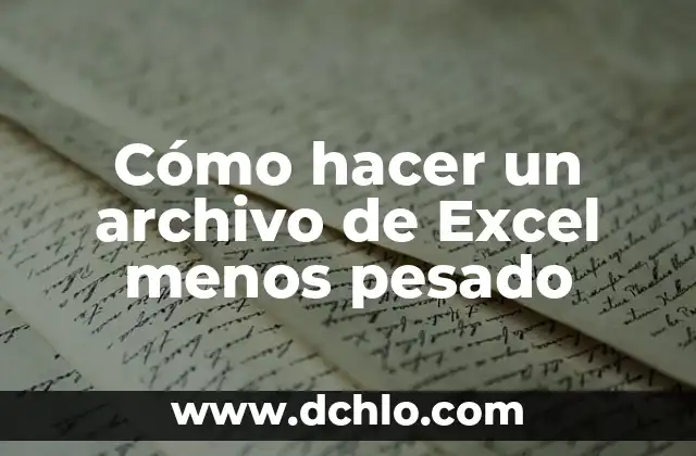 Reparar Archivo PDF Dañado o Corrupto: Soluciones y Herramientas 4 Cómo hacer un archivo de Excel menos pesado