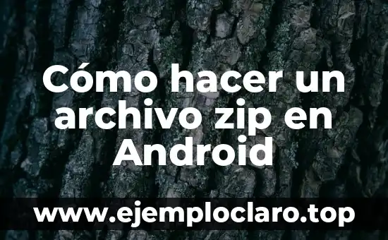 Cómo hacer un archivo zip en Android