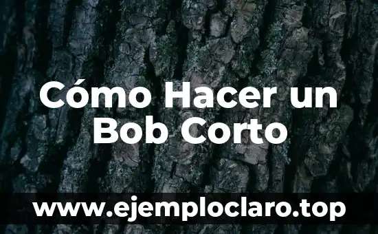 Cómo Hacer un Bob Corto