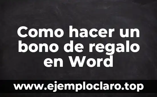 Como hacer un bono de regalo en Word