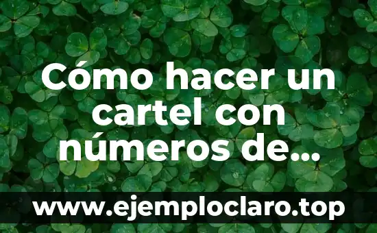Cómo hacer un cartel con números de teléfono para recortar