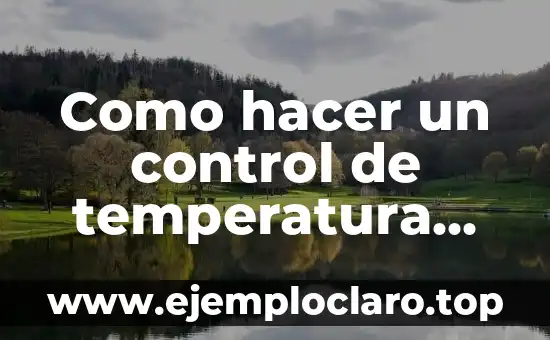 Como hacer un control de temperatura para incubadora