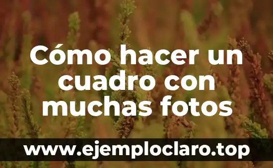 Psicología del Significado de las Fotos 8 Cómo hacer un cuadro con muchas fotos