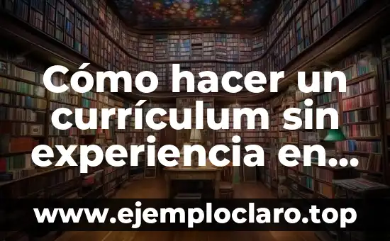 Cómo hacer un currículum sin experiencia en Word
