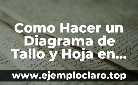 Como Hacer un Diagrama de Tallo y Hoja en Minitab