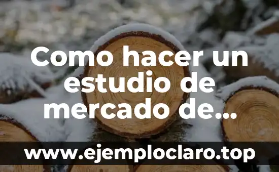 Cómo hacer una plataforma como Mercado Libre 6 Como hacer un estudio de mercado de una empresa