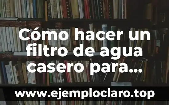 Cómo hacer un filtro para agua de lluvia 6 Cómo hacer un filtro de agua casero para tanque