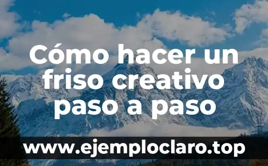 Cómo hacer un friso creativo paso a paso