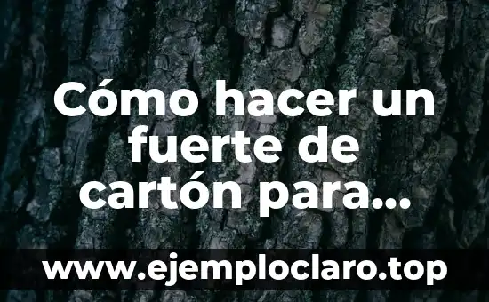 Cómo hacer un fuerte de cartón para soldaditos