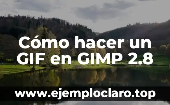Cómo hacer un GIF en GIMP 2.8