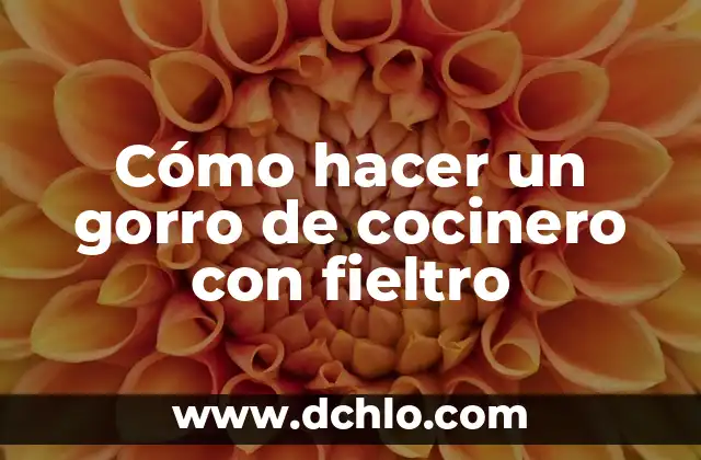 Alfombra de Fieltro Significado 8 Cómo hacer un gorro de cocinero con fieltro