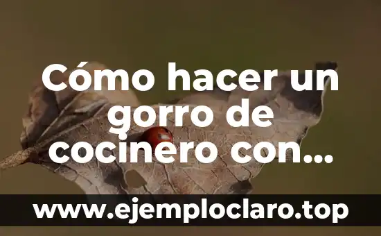 Cómo hacer un gorro de cocinero con fieltro