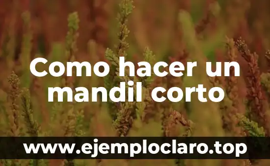Como hacer un mandil corto