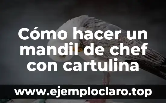 Cómo hacer un mandil de chef con cartulina