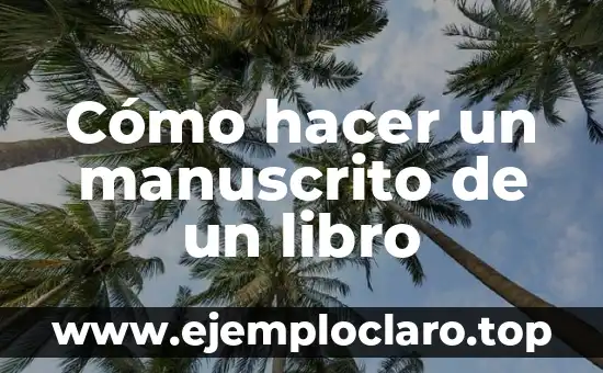 Cómo hacer un manuscrito de un libro