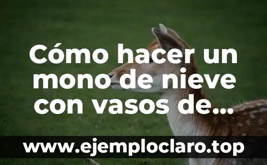 Cómo hacer un mono de nieve con vasos de unicel