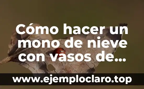 Cómo hacer un mono de nieve con vasos de unicel