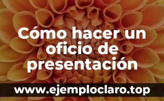 Como hacer la presentación de la tesis 4 Cómo hacer un oficio de presentación