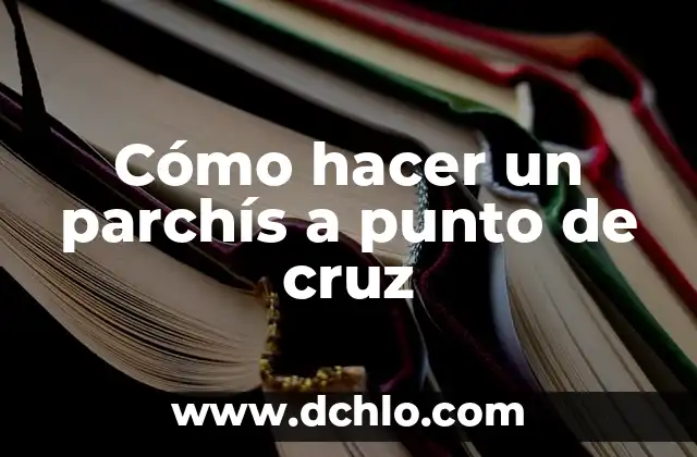 Como hacer moldes para telas de punto 4 Cómo hacer un parchís a punto de cruz