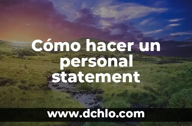 Cómo hacer muebles de concreto en huecos de ladrillo 6 Cómo hacer un personal statement