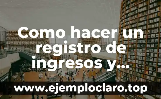 Como hacer un registro de ingresos y gastos