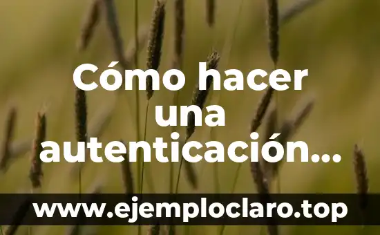 Cómo hacer una autenticación en Google