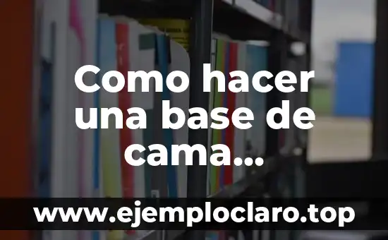 Como hacer una base de cama individual con tarimas