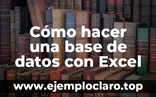 Cómo hacer una base de datos de música 7 Cómo hacer una base de datos con Excel