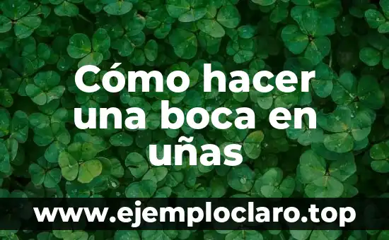 Cómo hacer una boca en uñas