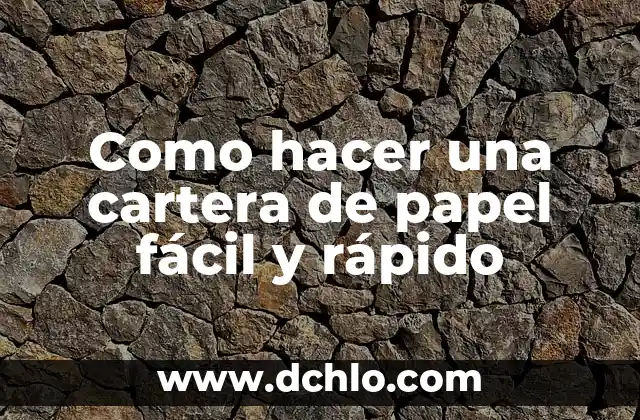 Cómo hacer una cartera de comic 5 Como hacer una cartera de papel fácil y rápido