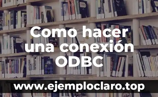 Cómo hacer cadenas para tejer 5 Como hacer una conexión ODBC