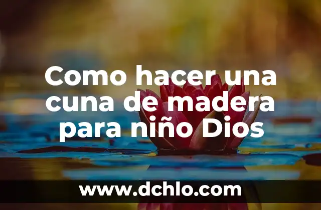 Planta Cuna de Moisés: Un Misterio que Perdura 7 Como hacer una cuna de madera para niño Dios