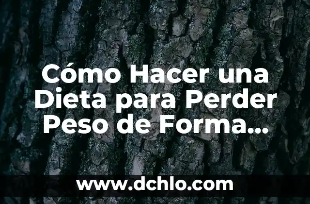 Resumen: Conceptos y Técnicas para una Síntesis Efectiva 4 Cómo Hacer una Dieta para Perder Peso de Forma Segura y Efectiva