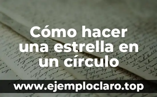 Cómo hacer una estrella en un círculo