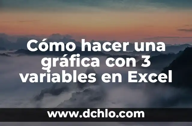 Cómo hacer una gráfica en Excel con 3 variables 5 Cómo hacer una gráfica con 3 variables en Excel