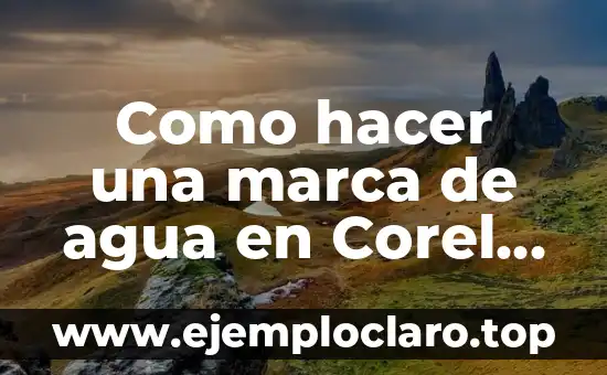 Como hacer una marca de agua en Corel Draw