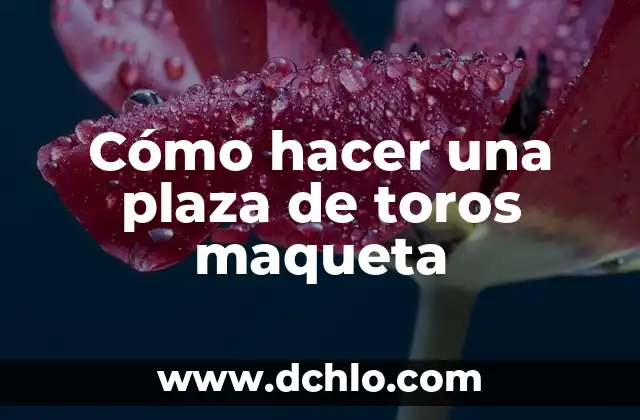 Tatuajes de Toros para Hombres: Un Diseño con Profundo Significado 5 Cómo hacer una plaza de toros maqueta