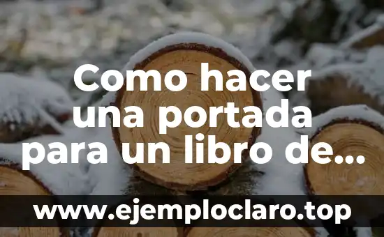 Como hacer una portada para un libro de leyendas