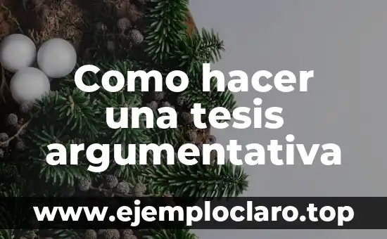 Cómo hacer las conclusiones y recomendaciones en una tesis 6 Como hacer una tesis argumentativa