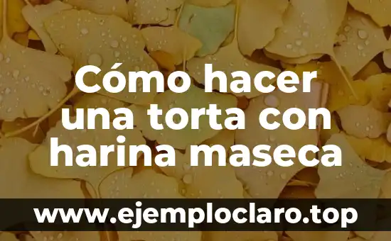 Como hacer una torta de un kilo de chocolate 4 Cómo hacer una torta con harina maseca