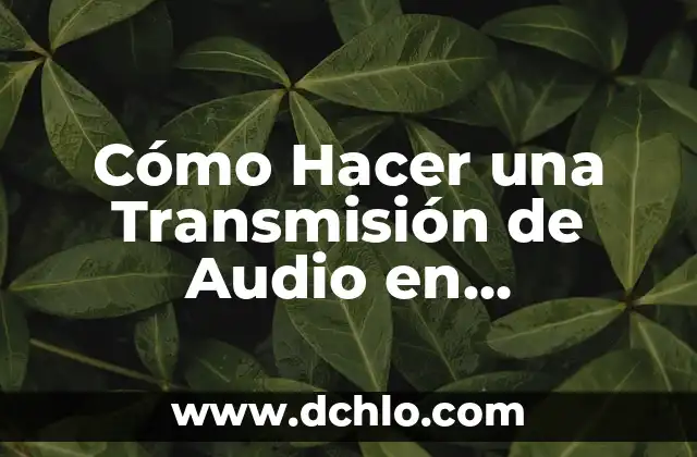 ¿Qué es una estación de trabajo de audio digital? 3 Cómo Hacer una Transmisión de Audio en Facebook