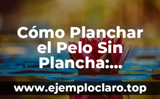 Cómo Planchar el Pelo Sin Plancha: Consejos y Técnicas Alternativas
