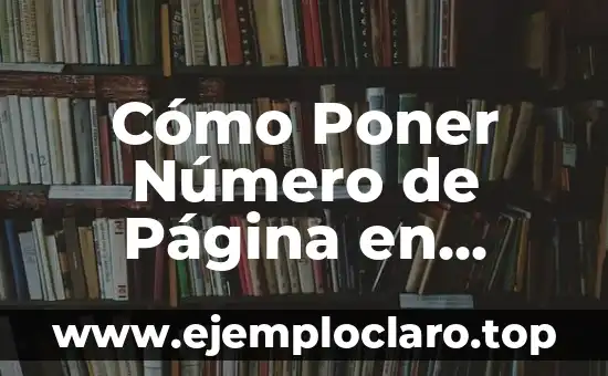 Cómo Poner Letra en Negrita en WhatsApp - Guía Práctica 4 Cómo Poner Número de Página en Word: Guía Definitiva