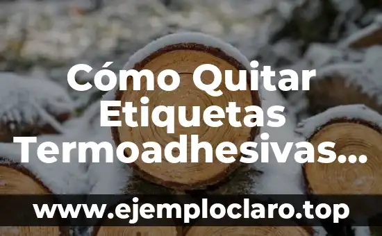 Cómo Quitar Etiquetas Termoadhesivas de la Ropa