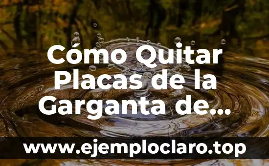 Cómo Quitar Placas de la Garganta de Forma Segura y Efectiva
