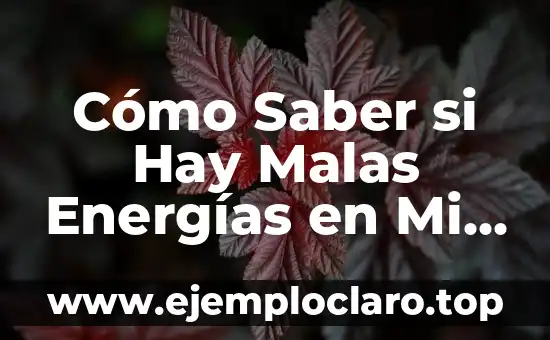 Cómo Saber si Hay Malas Energías en Mi Casa: Guía Definitiva