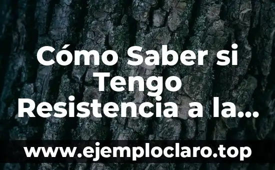 ¿Qué significa ser resistente a la insulina? 7 Cómo Saber si Tengo Resistencia a la Insulina: Guía Completa